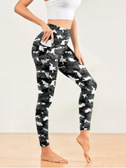 Camo Slim Fit Yoga Pants High Stretch With Pockets Fitness Yoga Leggings