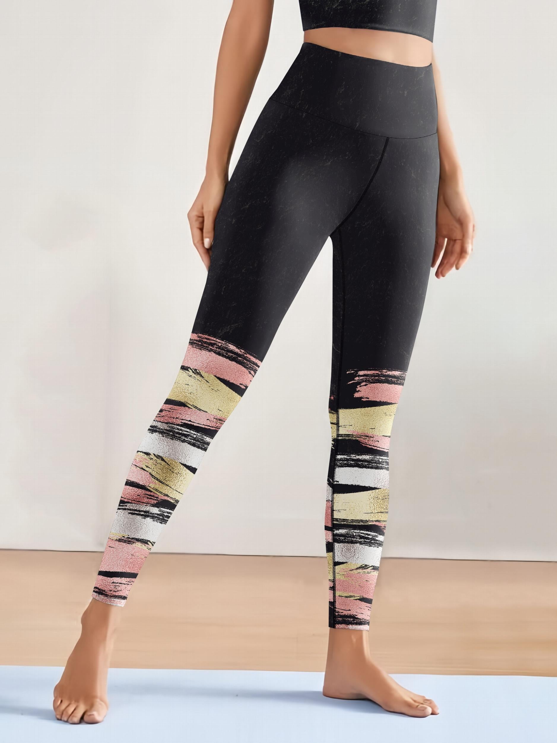 Colorful Slim Fit Yoga Pants High Stretch Cropped