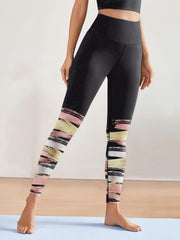 Colorful Slim Fit Yoga Pants High Stretch Cropped