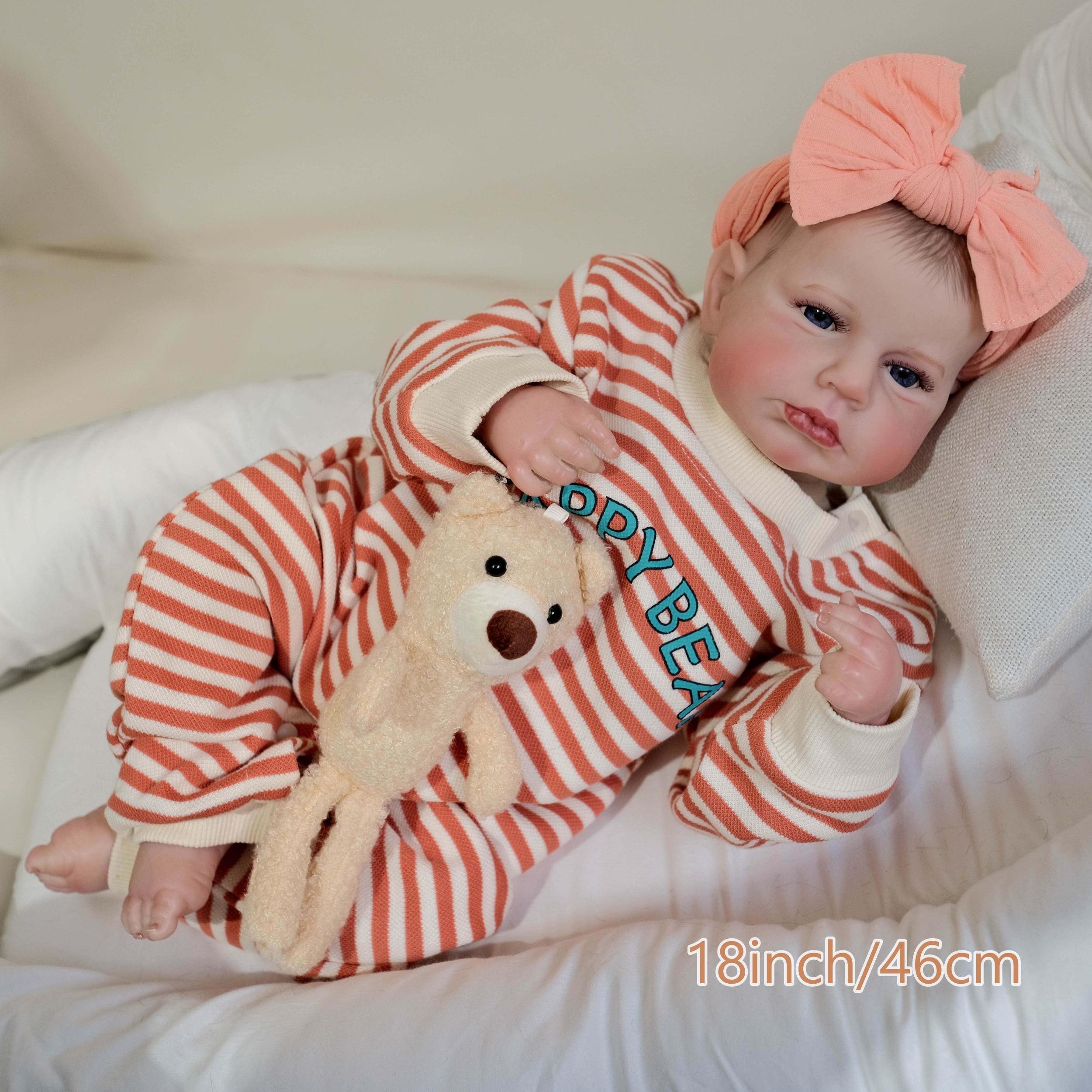 iCradle 18 Inch Reborn Doll w/ Hand Painted Head Soft Fabric Body & Accessories