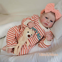 iCradle 18 Inch Reborn Doll w/ Hand Painted Head Soft Fabric Body & Accessories