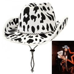 Cow Print Cowboy Hat One Size Fits Most People Print Hat