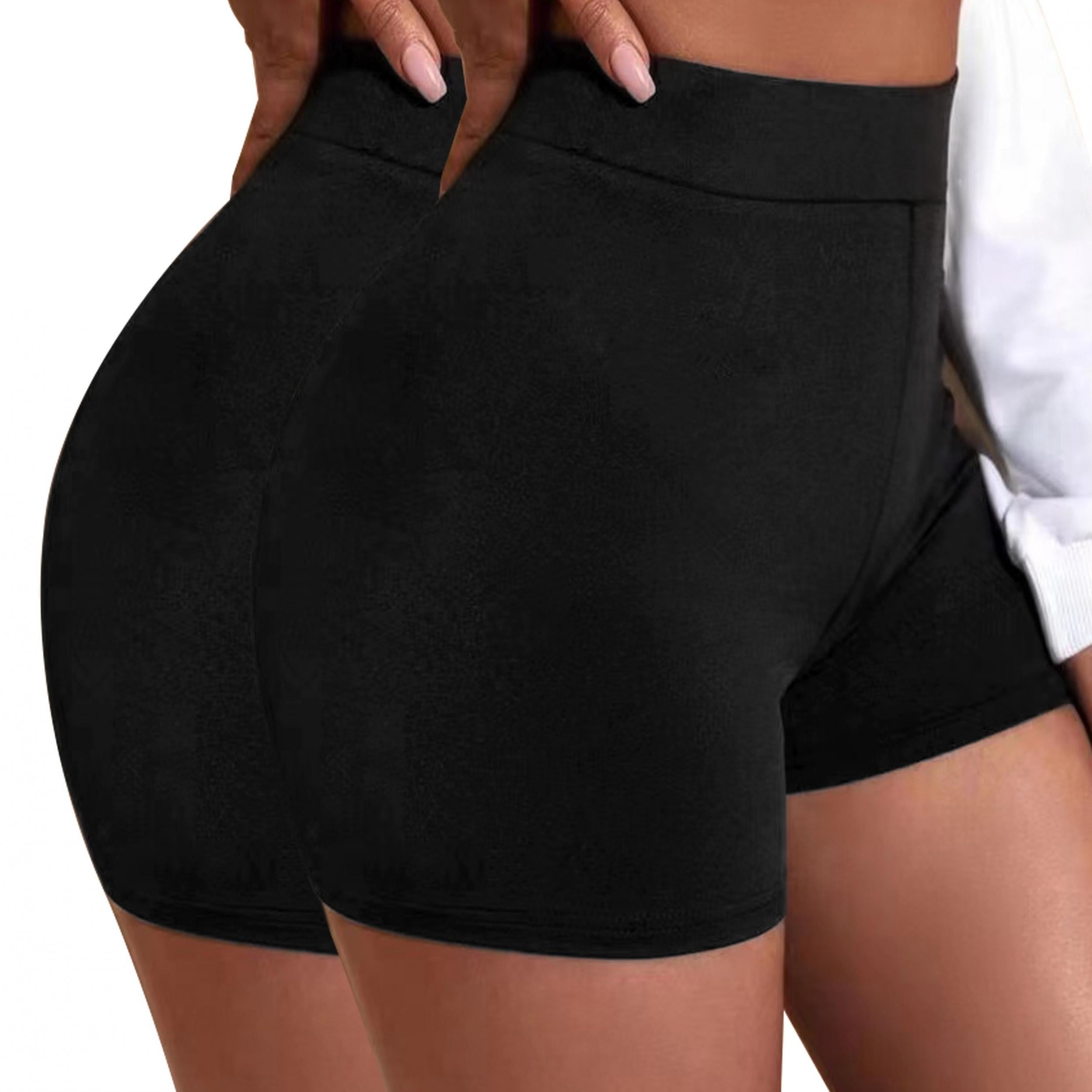 2pcs High Waisted Biker Shorts Tummy Control for Women Workout Gym Yoga Running