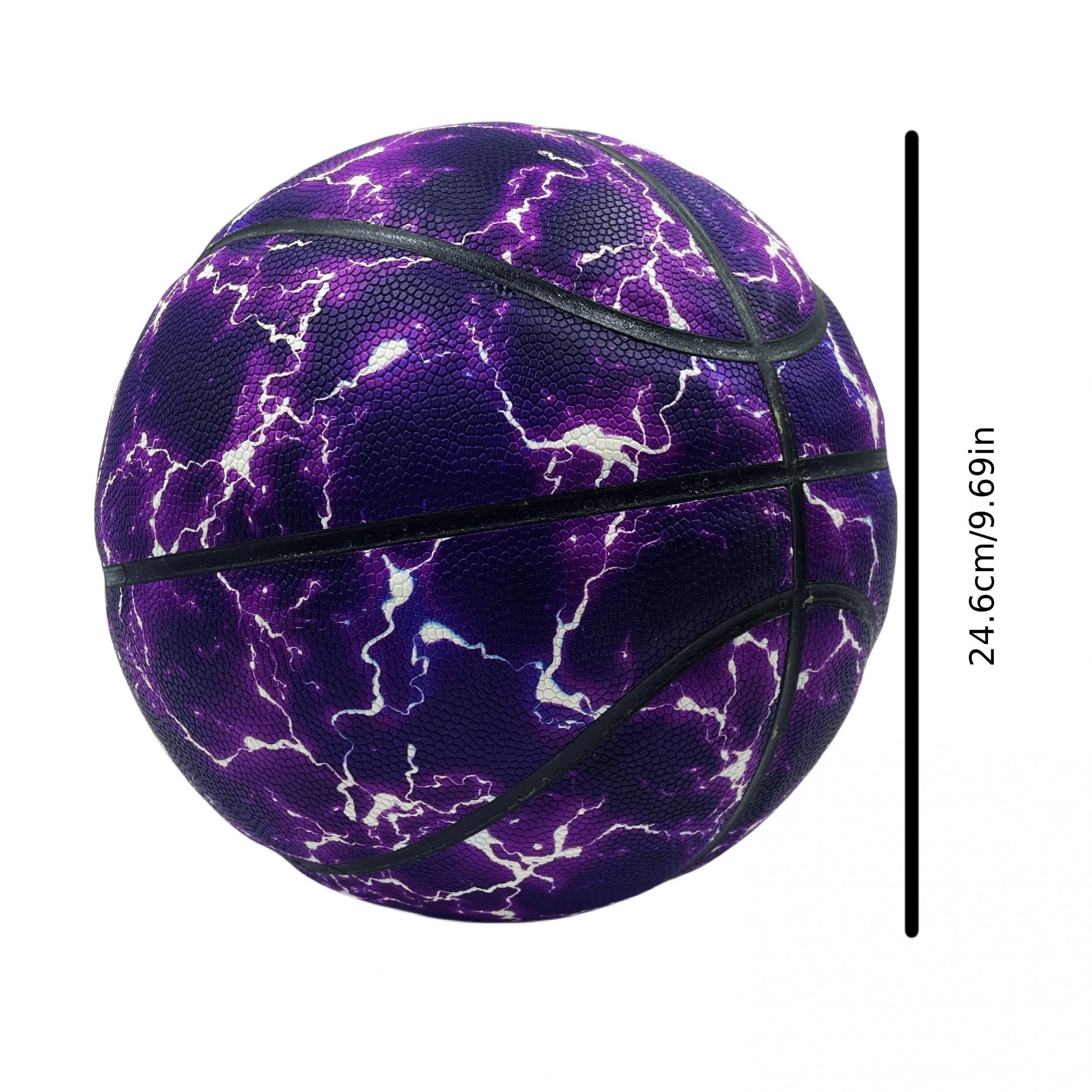 Lightning Purple Size 7 Basketball for Training and Entertainment Game