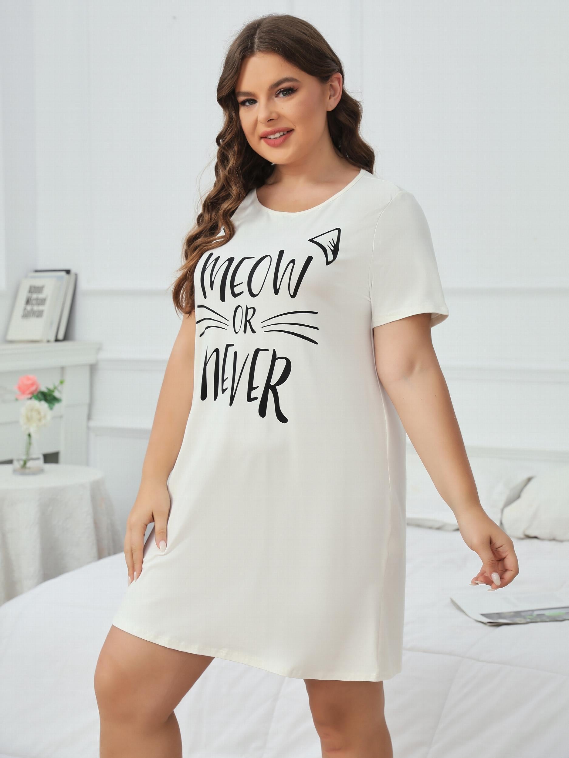 Letter Print Casual Loungewear Dress