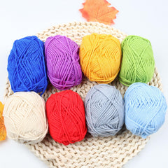 Colorful 4-Layer Cotton Yarn for Crocheting & Knitting