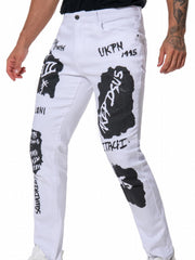 Slim Fit Jeans Men's Casual Street Style Denim Pants