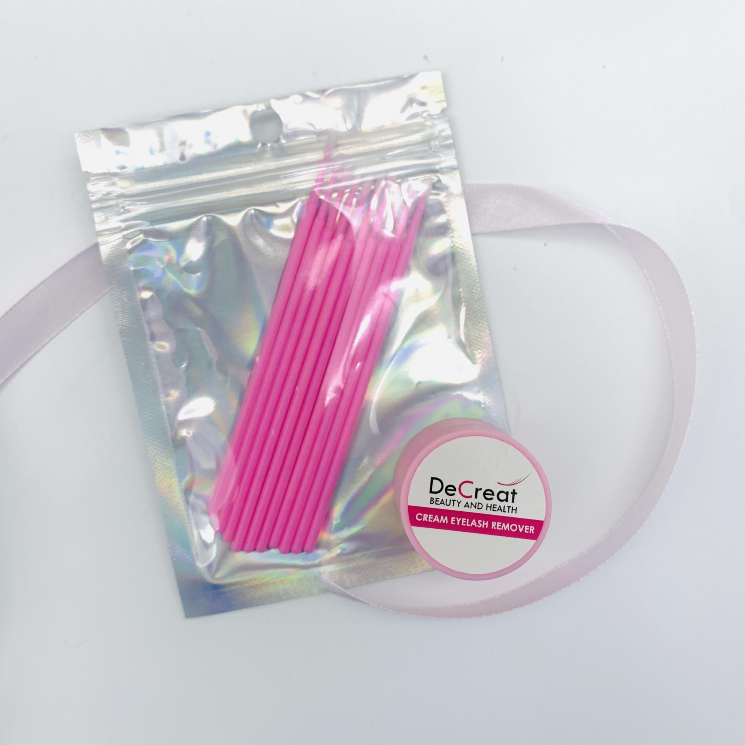Professional Eyelash Remover Cream & Micro Brush Kit