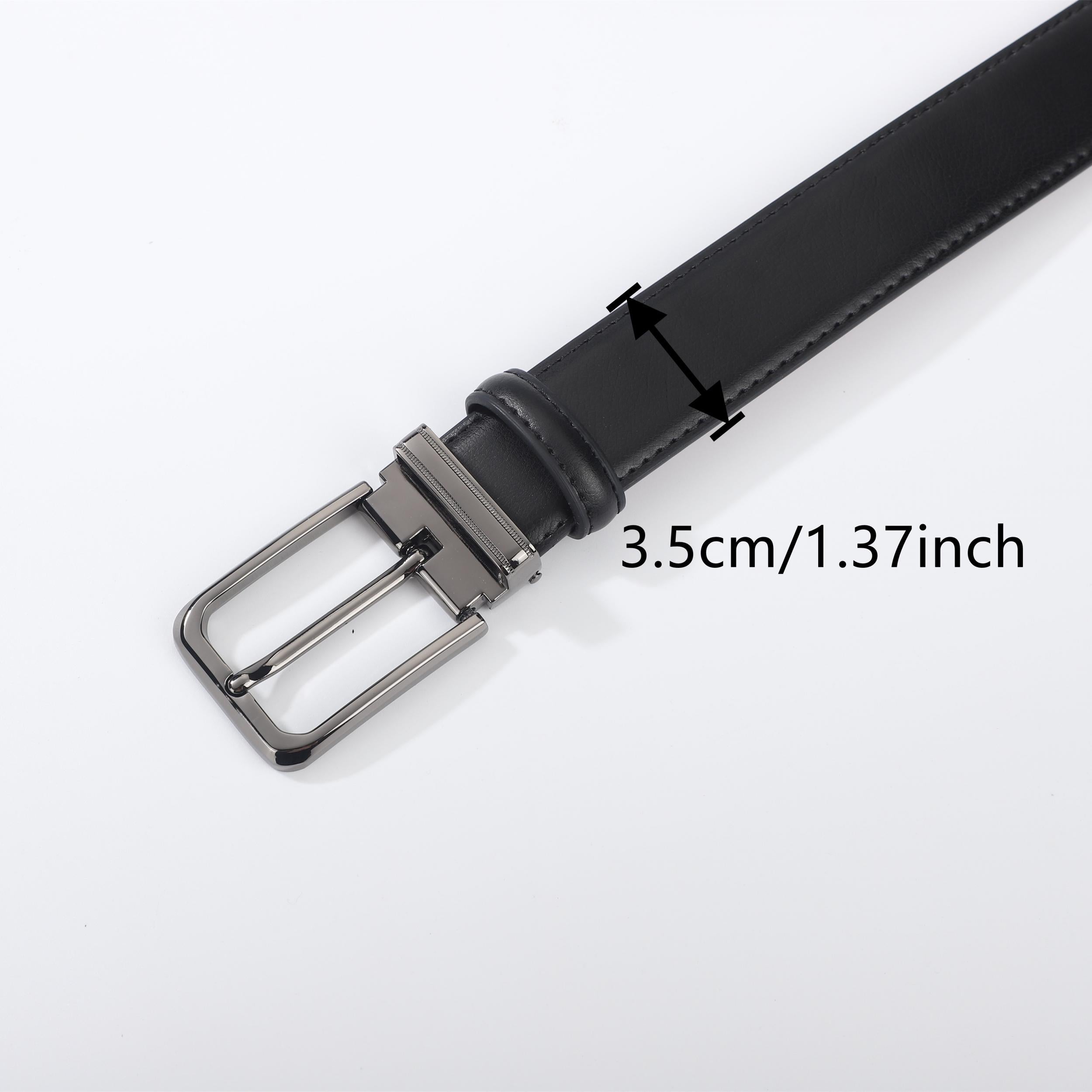 Men's Leather Belt Pin Buckle Casual Jeans Pants Waist Strap