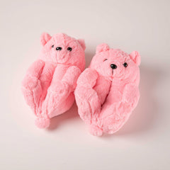 Women's Teddy Bear Plush Slippers Cozy Warm Soft Shoes