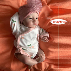 19'' Reborn Doll with 3D Marble Texture Skin, Veins, Halloween Gift