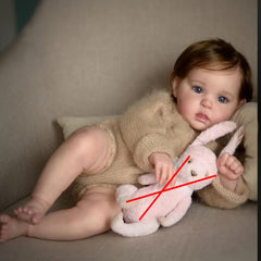 Realistic 20inch Baby Reborn Doll with Painting Skin Soft vinyl Toy for Girl