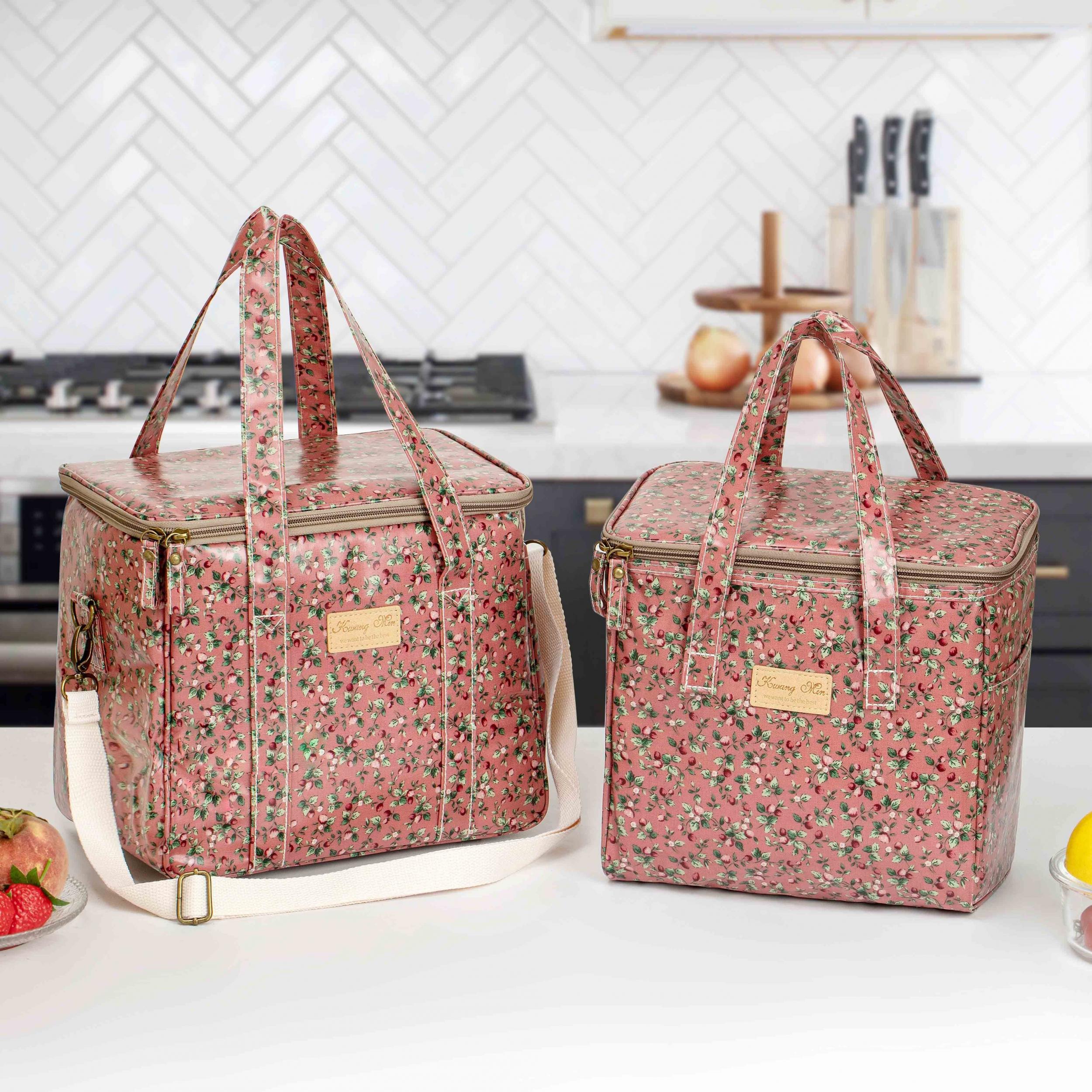 Floral Insulated Bag Large Capacity Cooler Bag