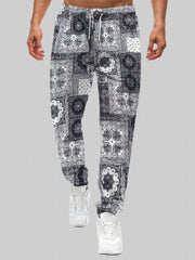 Paisley Pattern Drawstring Sweatpants Loose Fit Pants Men's Casual Joggers