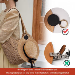 Magnetic Travel Hat Clip Keychain Portable Wide Brim Hat Clip