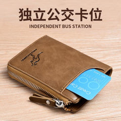 Vintage Business Kangaroo Credit Card Holder Case Anti-Theft Clutch Wallet