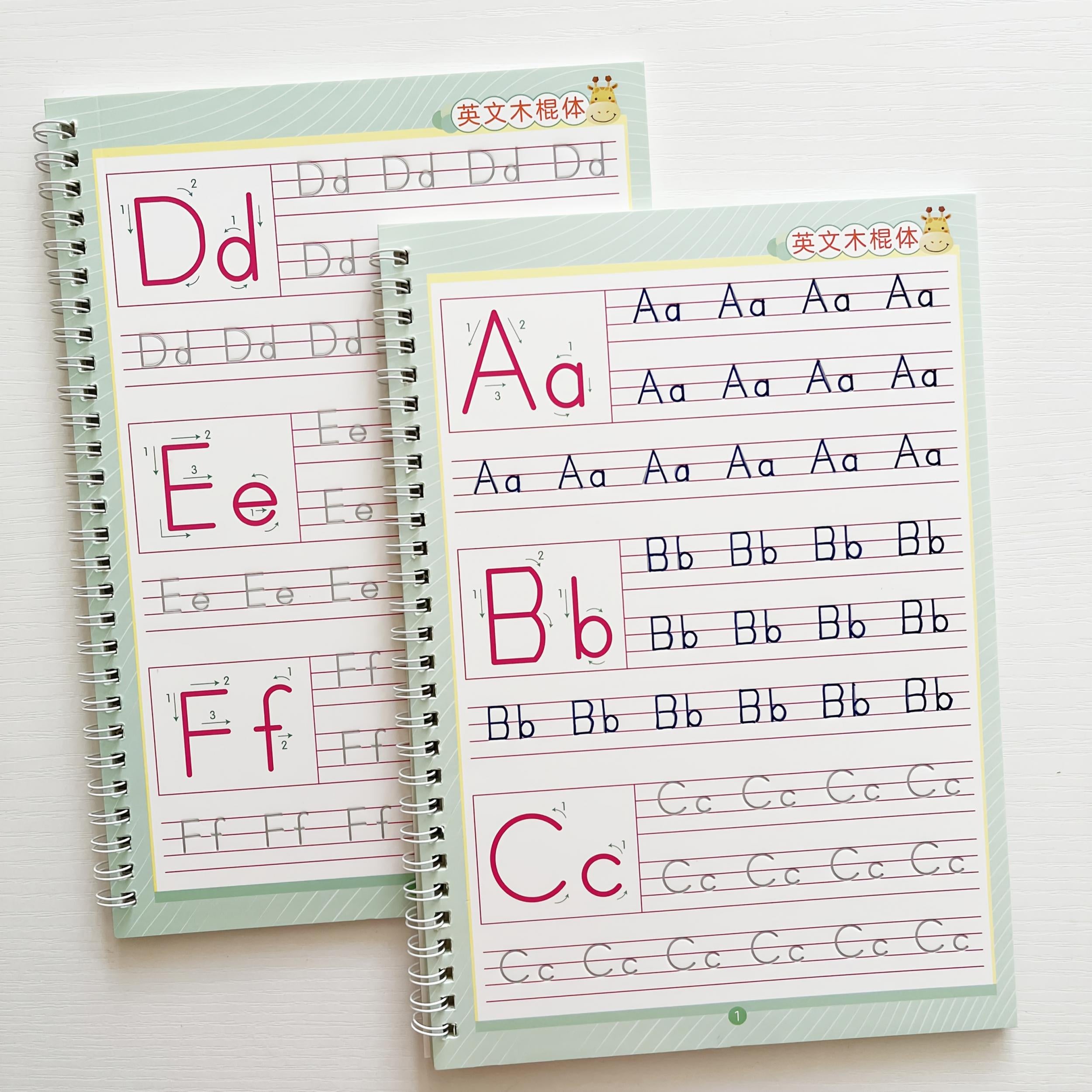 Alphabet Groove Tracing Book Set, Reusable w/ Pen & Refills