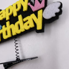 1pc Happy Birthday Spring Hairpin Party Decorative Headdress