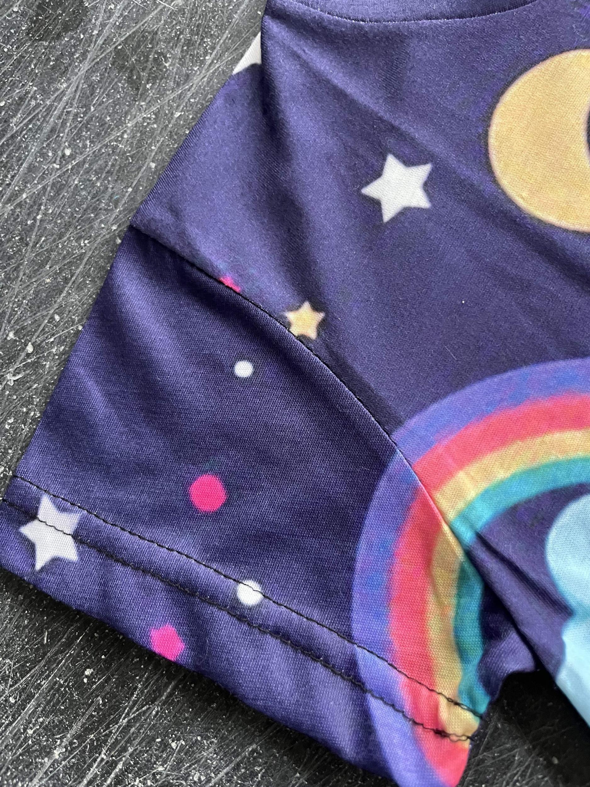 Rainbow Pony 3D Graphic T Shirt for Girls Active Stretchy Tee