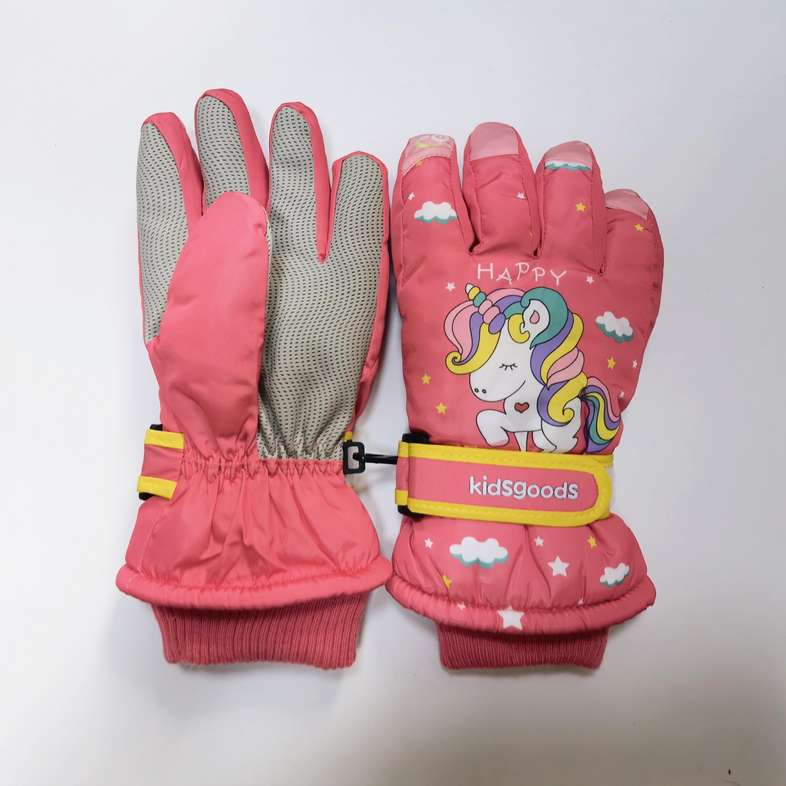 Kids Cartoon Thermal Ski Gloves Snowboard Winter Mittens