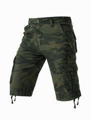 Men's Camo Cargo Shorts Lightweight Flap Pocket