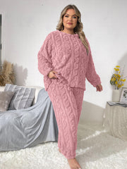 Casual Pajamas Set Women's Flannelette & Joggers Loungewear