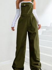 Casual Button Overall Jumpsuit Spring & Fall Women's Clothing