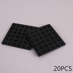 20pcs 6x6 High Brick Building Blocks MOC 3958 Compatible Durable ABS Material