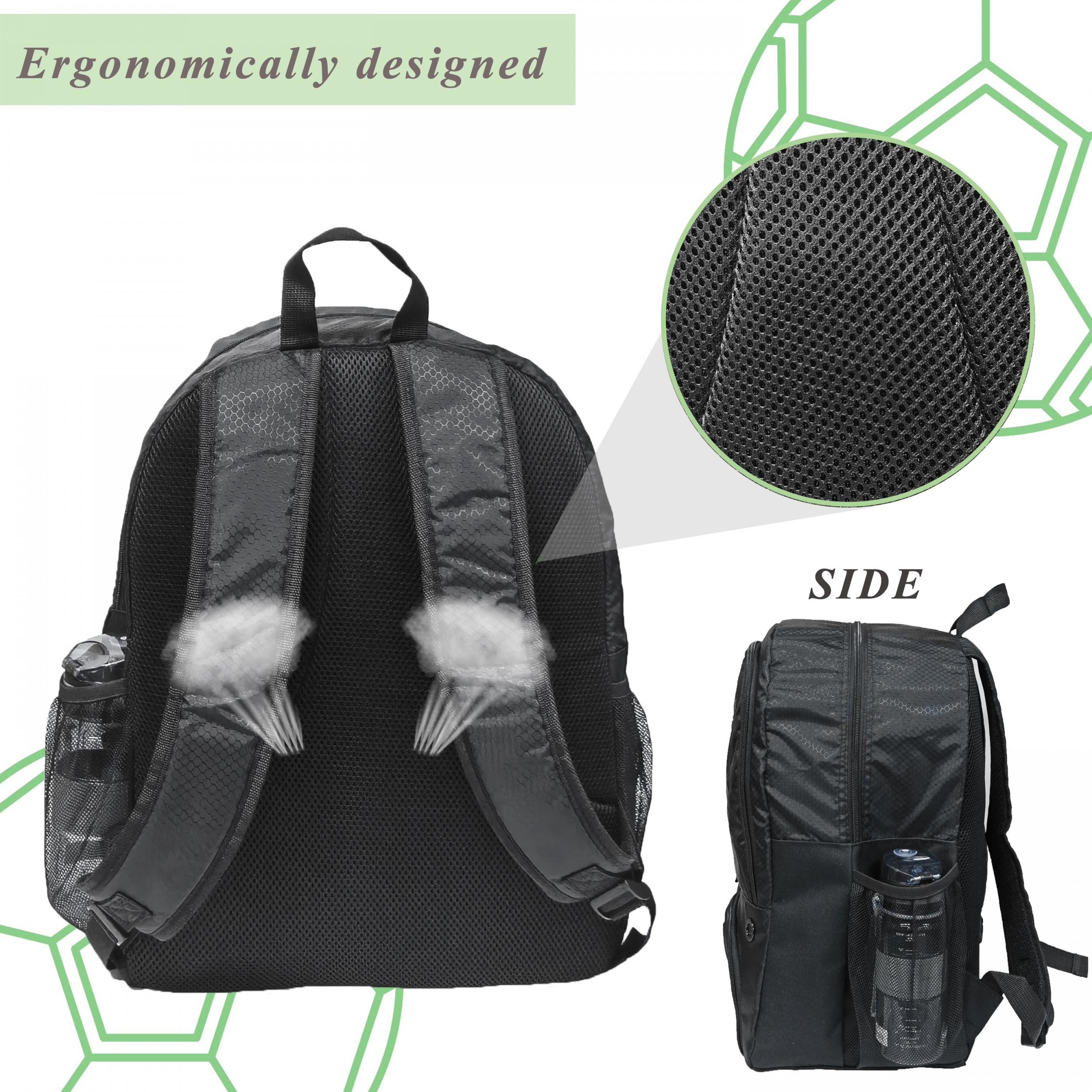 Youth Soccer Ball Bag Backpack with Shoe Compartment