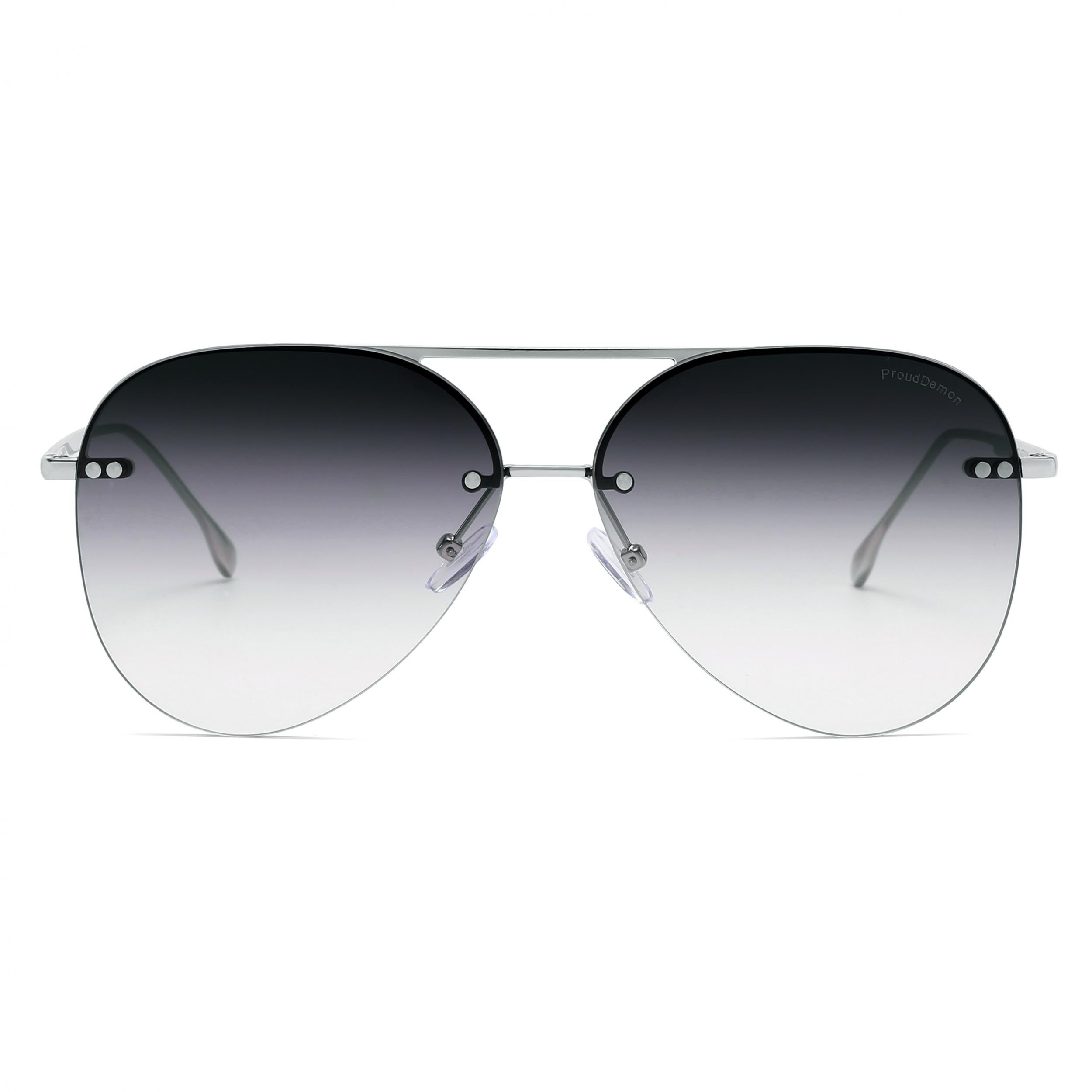 Men's Rimless Aviator Glasses