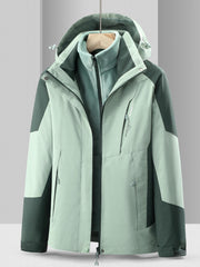3 in 1 Block Punch Jacket Casual Waterproof Windproof Jacket