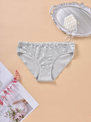 7 Pack Plus Size Underwear Set Women's Plus Ribbed Lace Panties Set