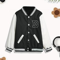 Unisex Kid's Varsity Jacket Zip Pockets for Boys & Girls