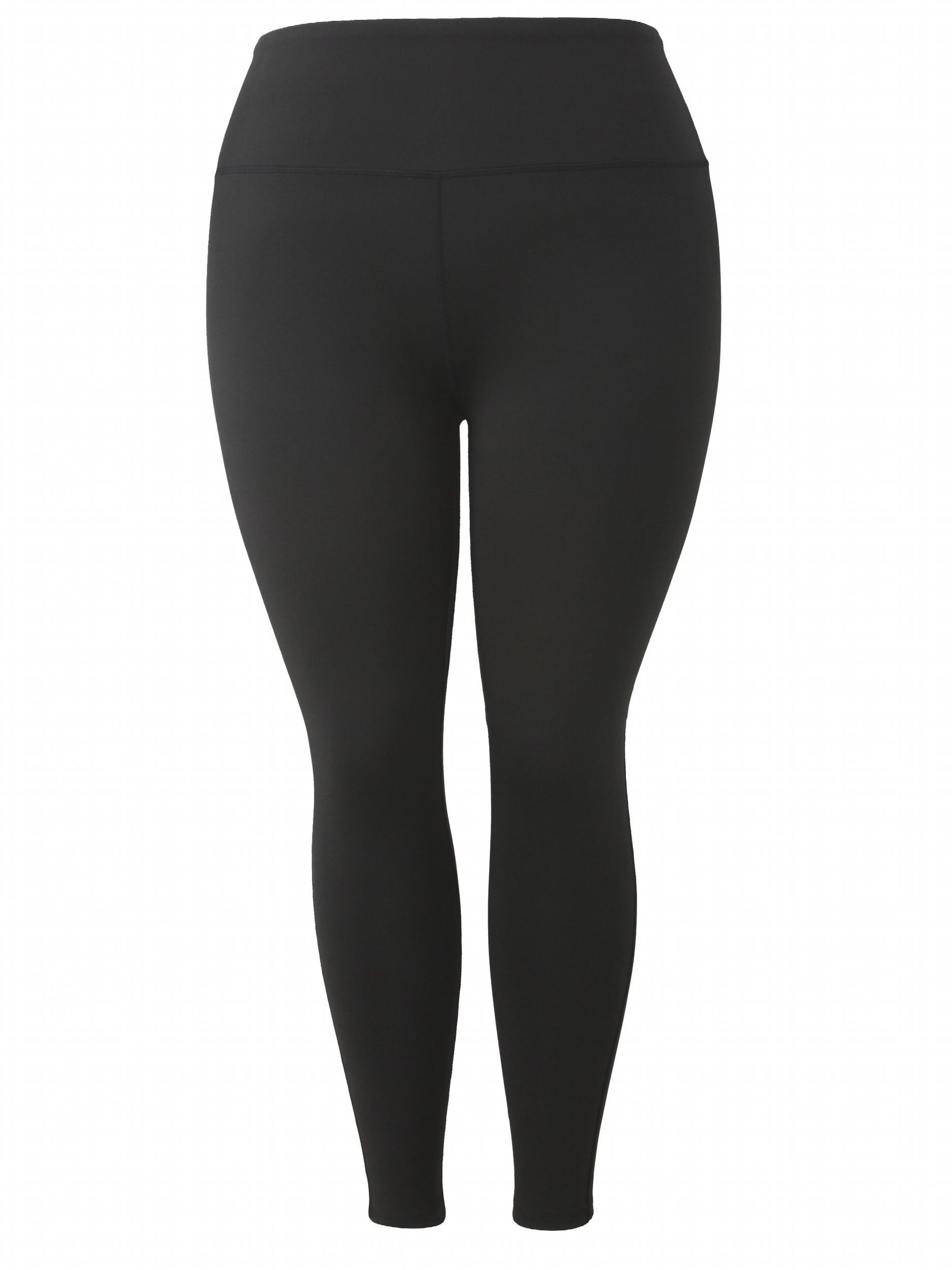 Solid Wide Waistband High Stretch Yoga Pants