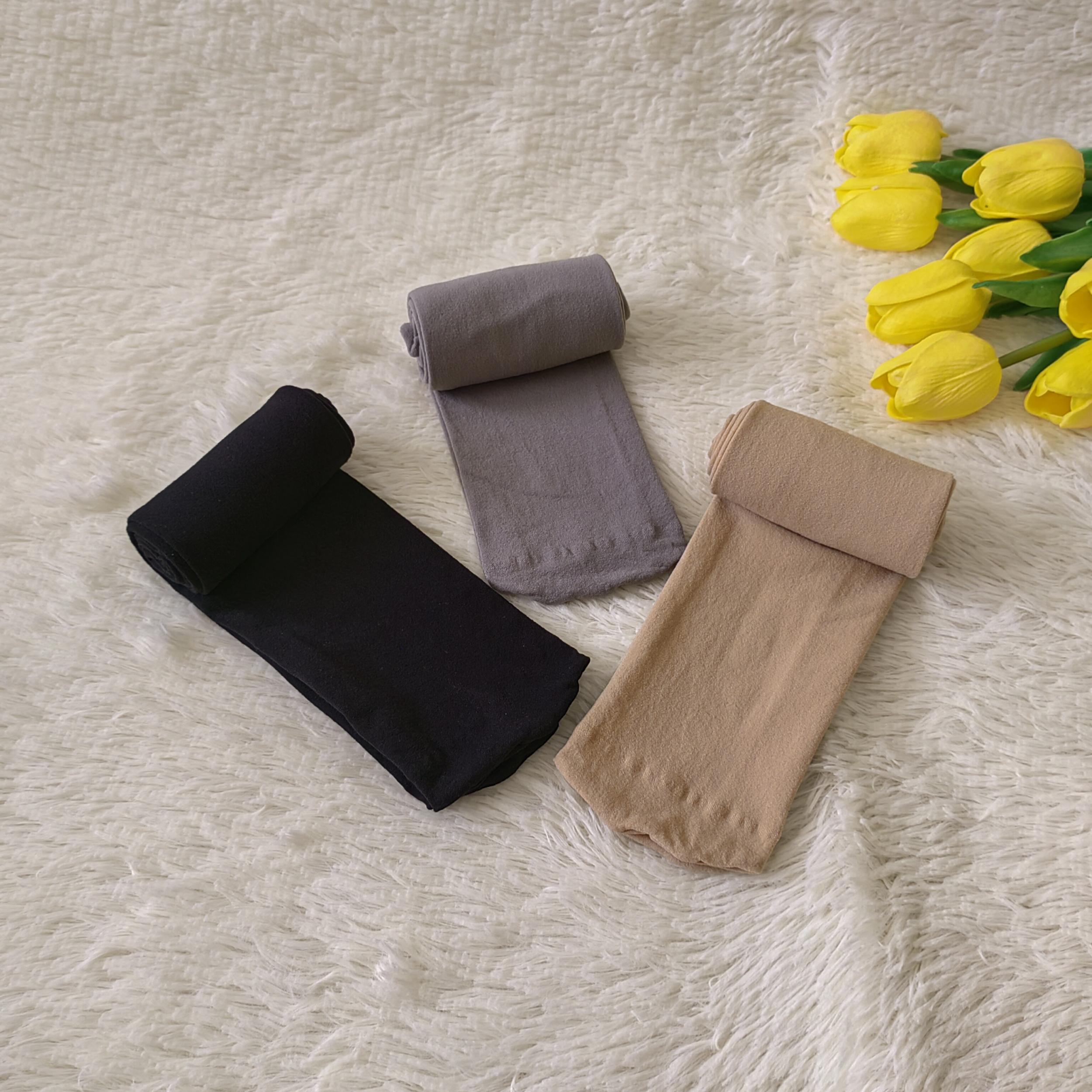 3 Pairs Solid Thigh High Slim Over The Knee Socks Women's Stockings