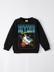 Astronaut Eye Planet Boys Sweatshirt Crew Neck Kids