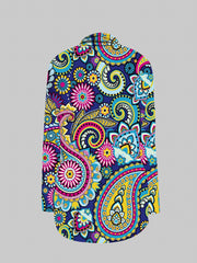 Graphic Print Open Front Cardigan Long Sleeve Casual Cardigan