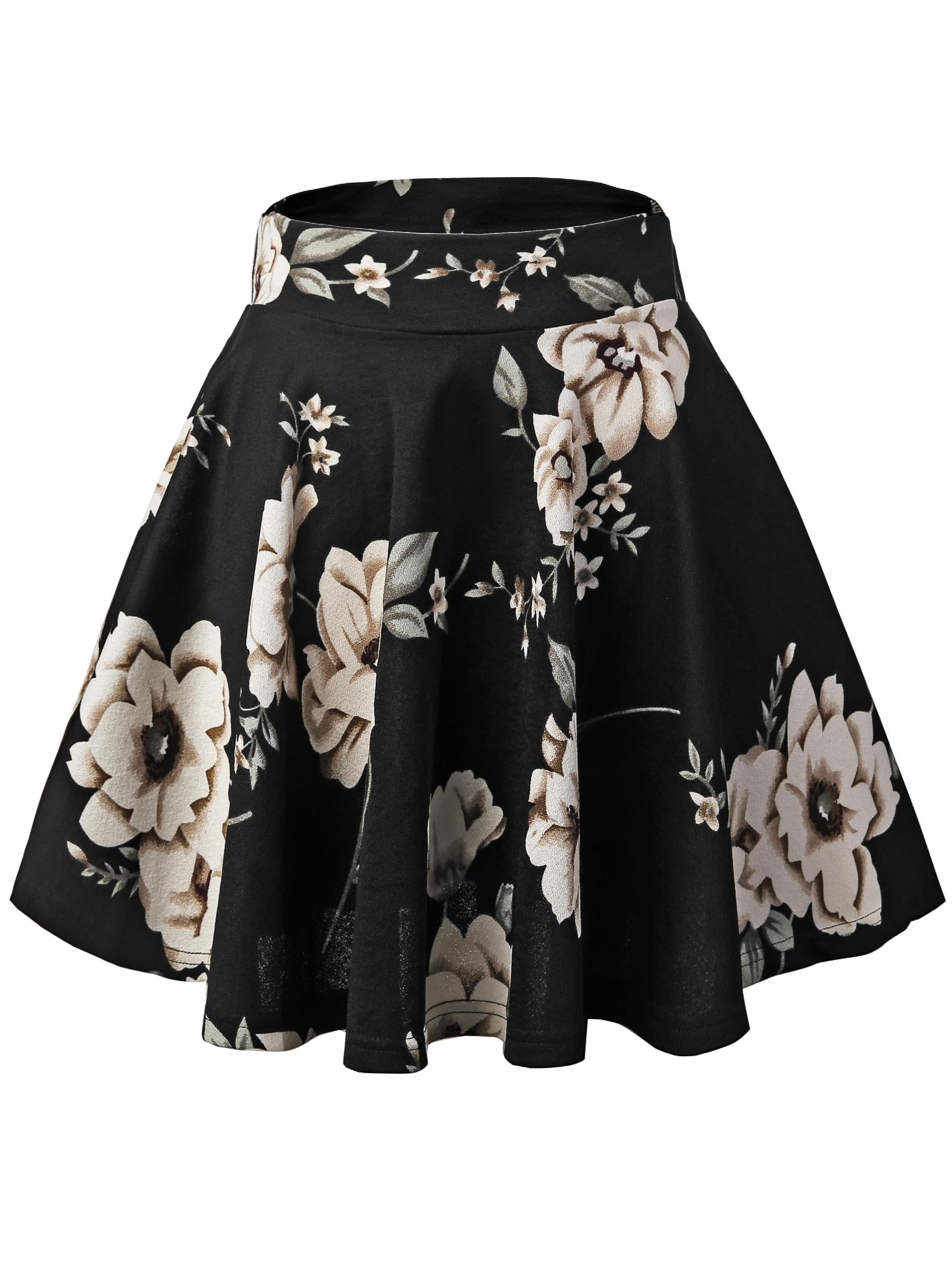 Floral Print Pleated Mini Skirt for Women