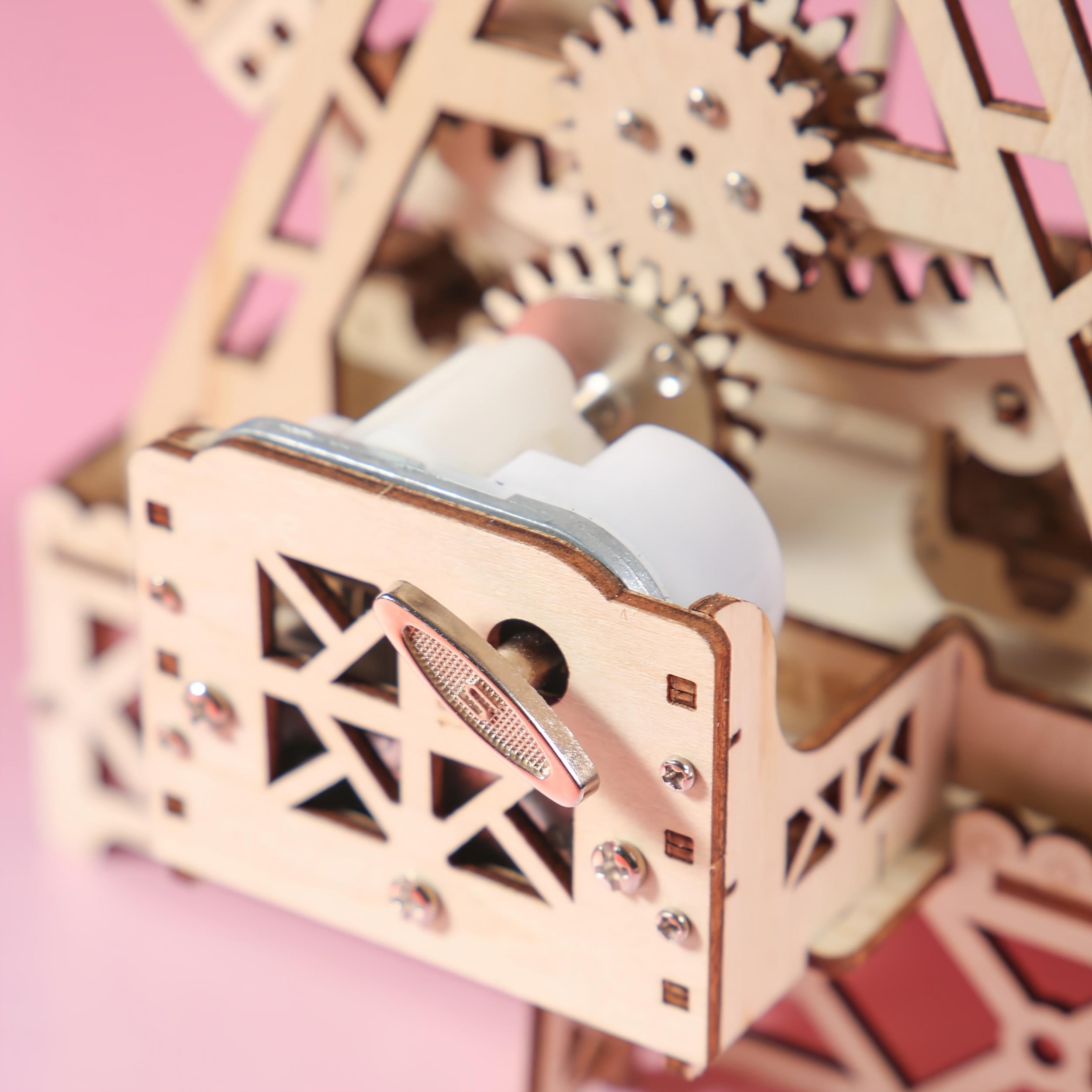 3D Wooden Ferris Wheel Music Box Puzzle - Creative Rotating Ferris Wheel