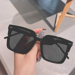 Square Sunglasses Rivet Decor Jelly Glasses UV400