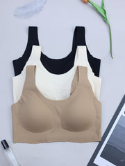 3pcs Seamless Wireless Bras Soft Stretch Women's Lingerie