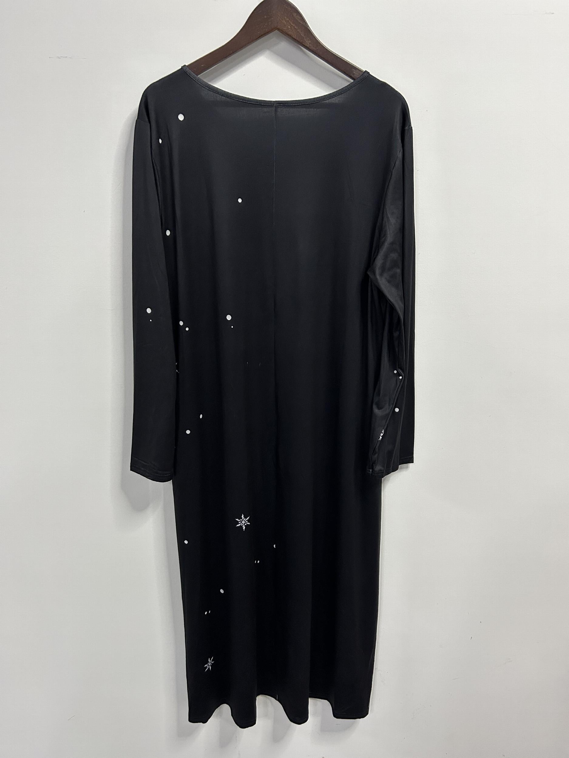 Christmas Casual Dress Women's Plus Graphic Long Sleeve