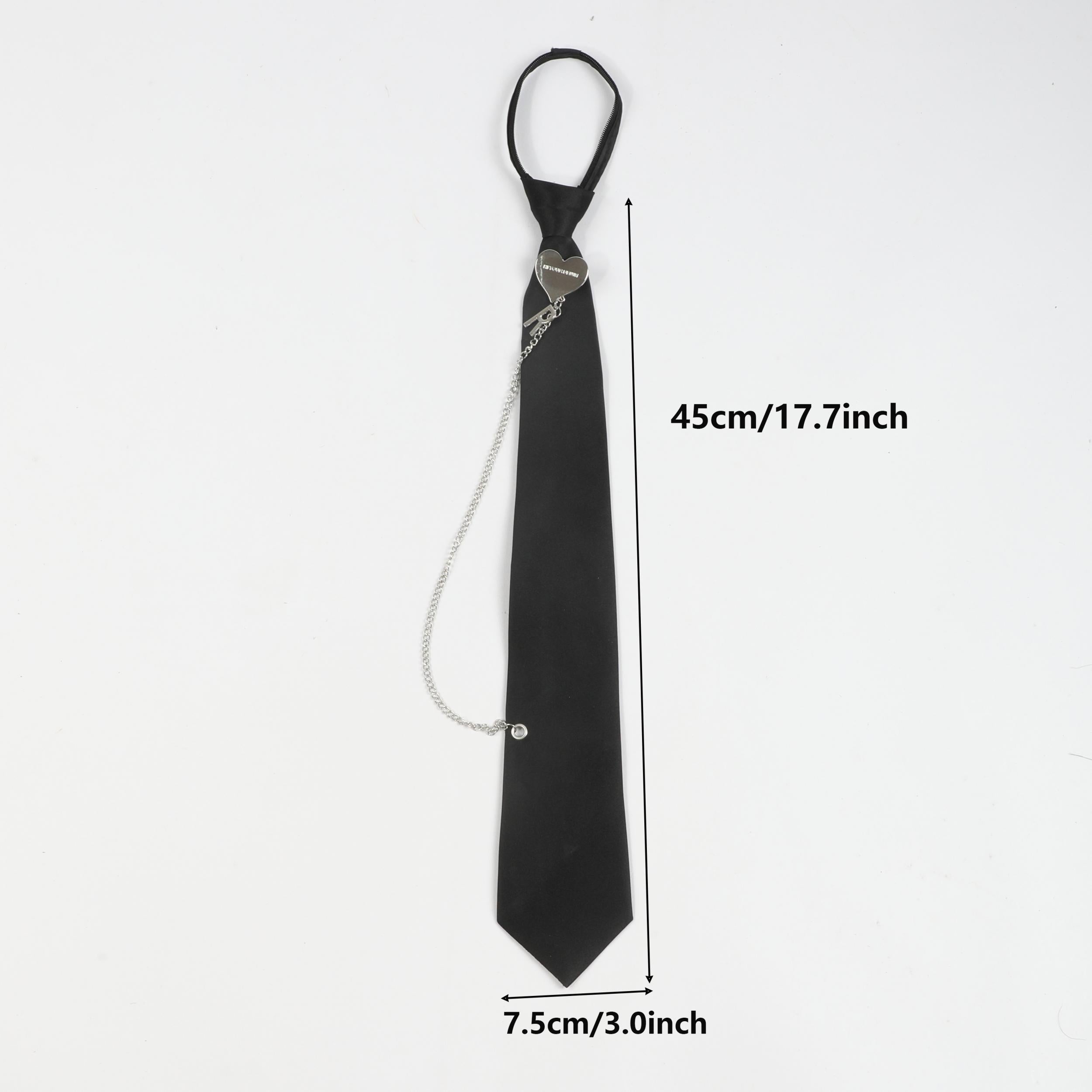 Heart Chain Tassel Necktie Casual Tie For Women