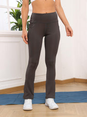 Breathable Sweat Absorbing Tights Solid Leggings With Pocket