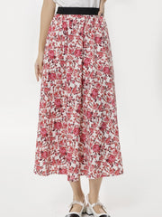 Floral Print High Waist Skirt for Spring & Summer