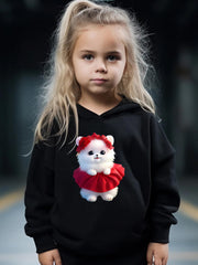 Kitty Print 2pcs Girls Outfits For Sports Spring Fall Outdoor Gift