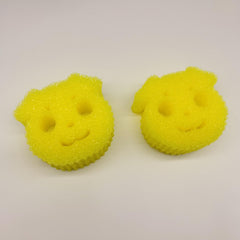 3pcs Cartoon Kitchen Cleaning Sponge And Scrubber, Anti-odor Dishwashing Sponge