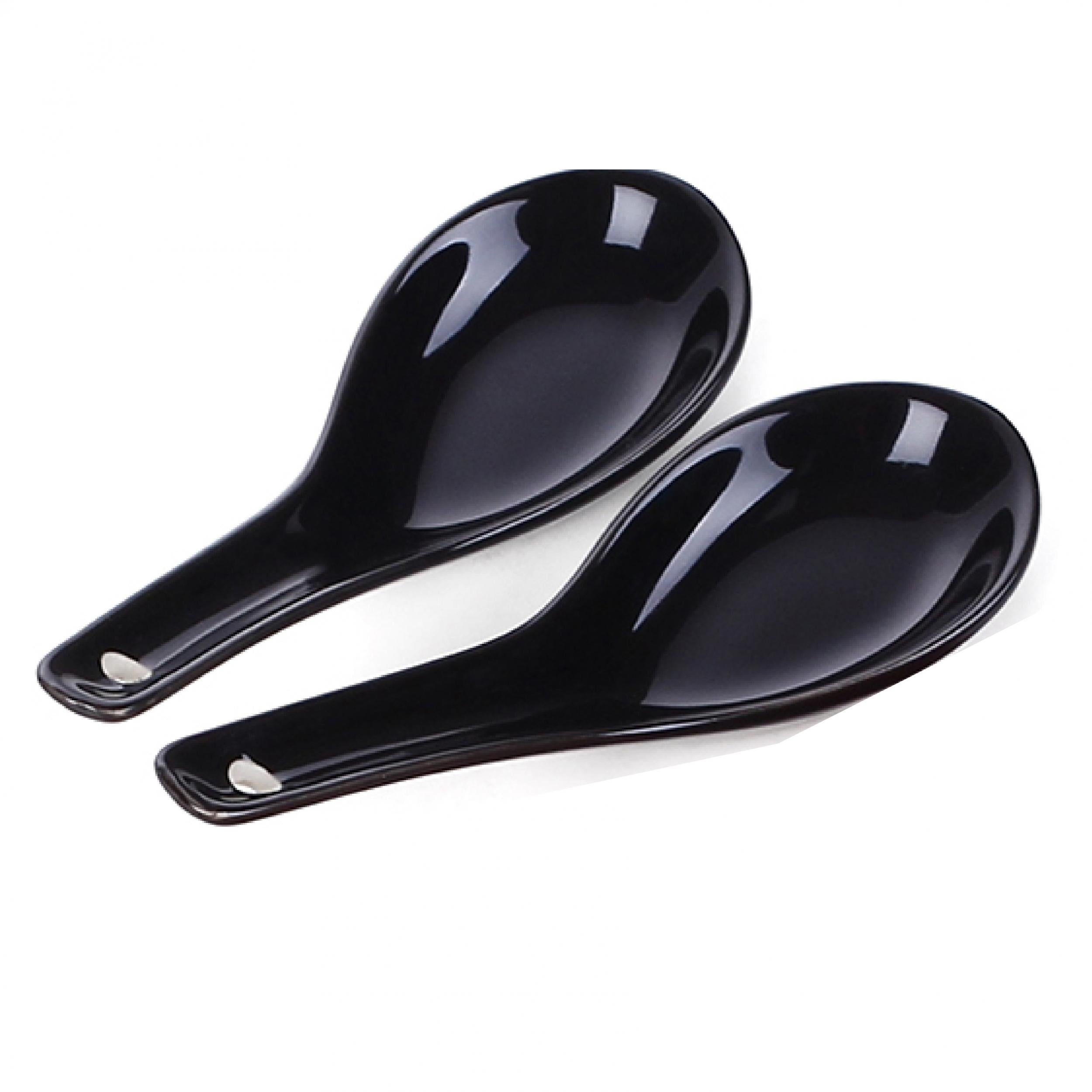 6pcs 13 46 Cm Ceramic Soup Spoon Set for Appetizer Cereal Ramen Dessert