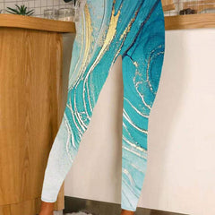 Women's Plus Marble Print High Rise Skinny Leggings