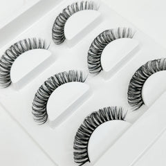 3 Pairs False Eyelashes 14mm D Curling Natural Thick Faux Mink Lashes